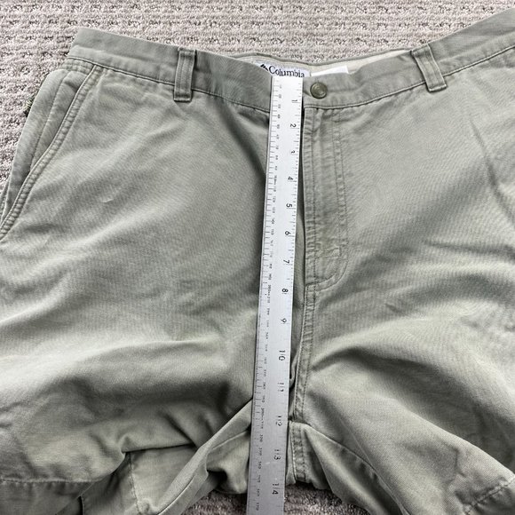 Columbia Sportswear Khaki Shorts Men 36 Brown Green Pockets Activewear Outdoors - Picture 14 of 16